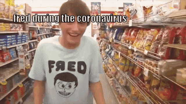 Fred During Coronavirus Shopping GIF - Fred During Coronavirus Shopping Panic Buying GIFs
