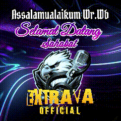 a picture of an eagle holding a microphone with the words " extrava official " below it