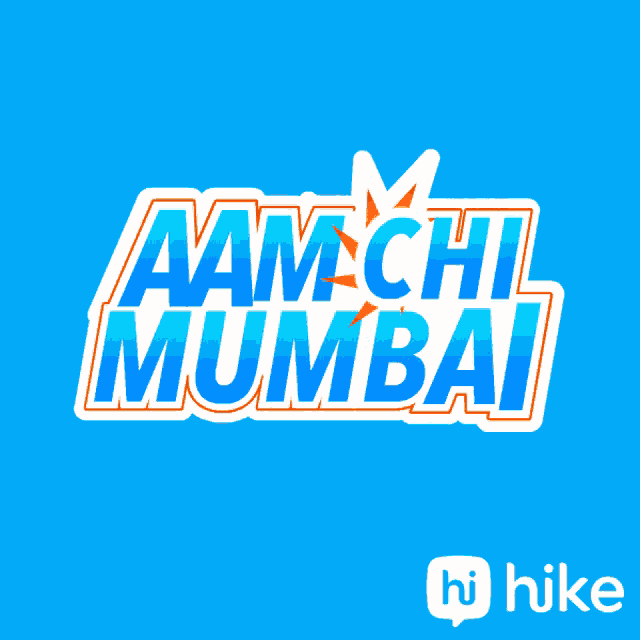 a blue background with the words aamchi mumbai