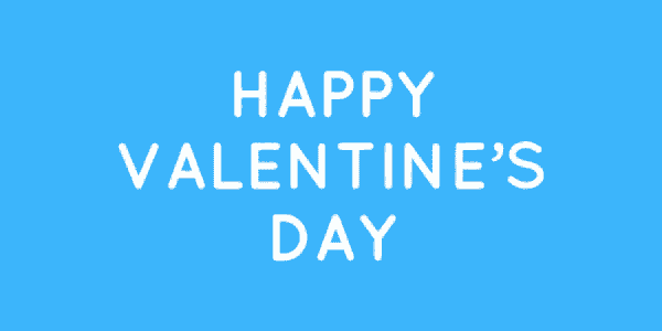 a blue heart on a white background with a white border