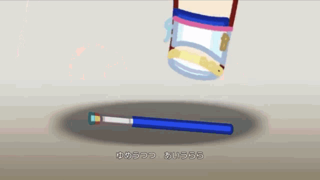 a cartoon girl with pink hair is holding a toothbrush