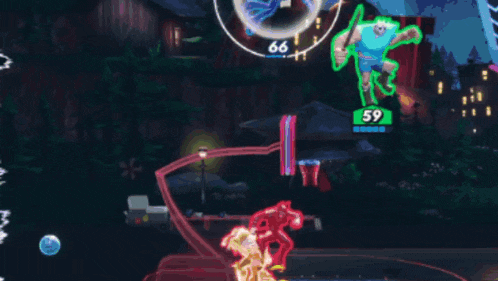 a video game character with the number 59 on the bottom