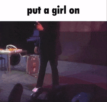 a picture of a man with glasses and the words " put a girl on "