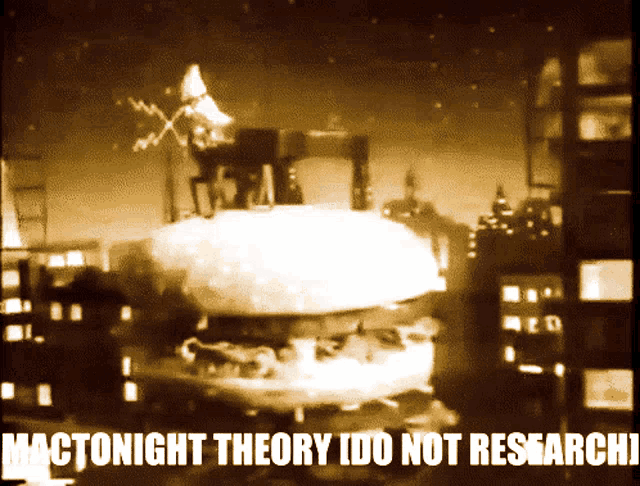 a poster that says mactonight theory on it