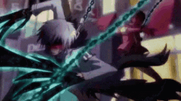 a man with a chain around his neck is fighting another man .