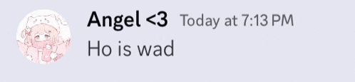a screenshot of a message from angel < 3 today at 7:13 pm