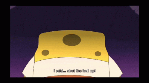 Spongebob Anime GIF - Spongebob Anime Shut The Hell Up GIFs