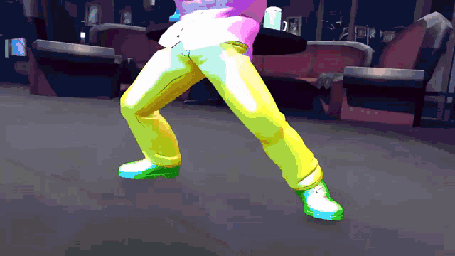a pixel art of a person dancing with a can of soda in their pocket