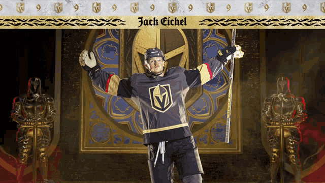 Golden Knights Goal Jack Eichel GIF - Golden Knights Goal Jack Eichel Vegas Golden Knights GIFs