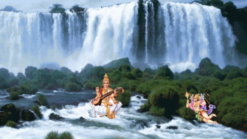 Jai Veer Hanuman Waterfalls GIF - Jai Veer Hanuman Waterfalls Nature GIFs