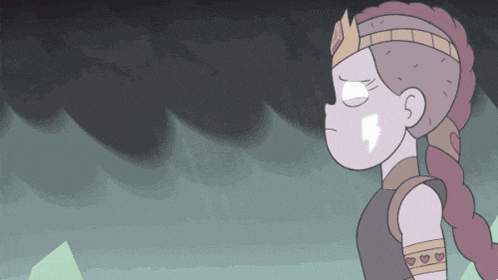 a cartoon girl with a crown on her head