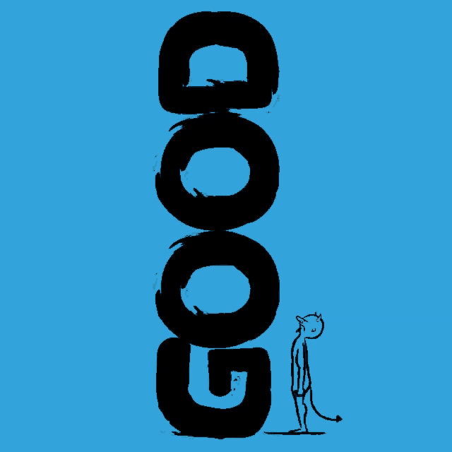 a drawing of a cat standing next to the word good