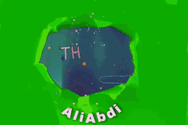 a green background with the words thank you aliabdi
