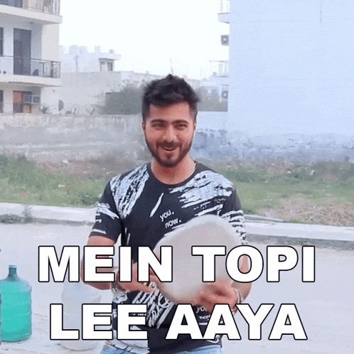 Mein Topi Lee Aaya Shivam Sharma GIF - Mein Topi Lee Aaya Shivam Sharma Shivam Dikro GIFs