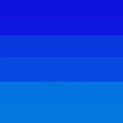 a blue background with a yellow lower third with the letter m on it
