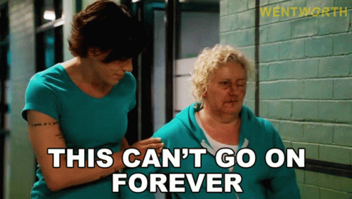 This Cant Go On Forever Maxine Conway GIF - This Cant Go On Forever Maxine Conway Liz Birdsworth GIFs