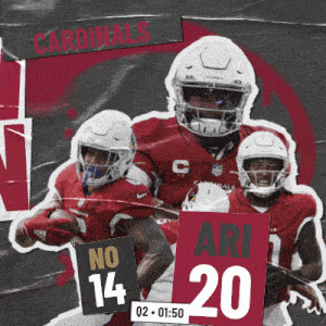an advertisement for the cardinals football team with ari 20