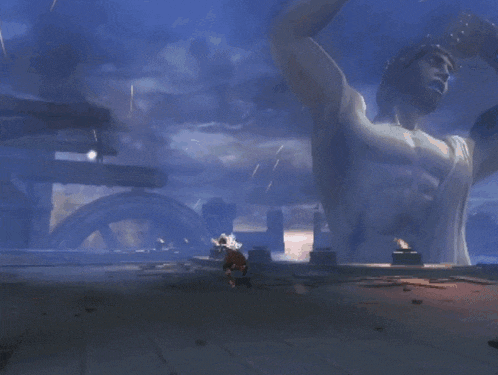 a video game screen shows a monster with the number 1103 on the bottom