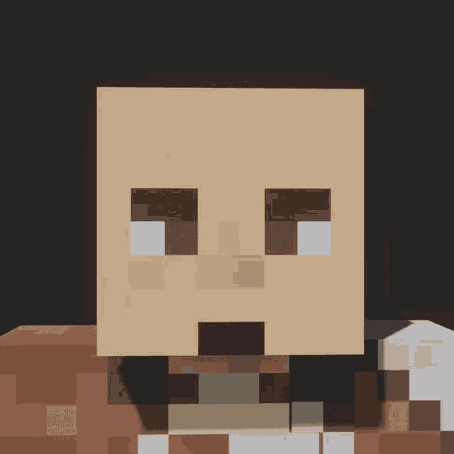 a cube with a face on it is a minecraft character