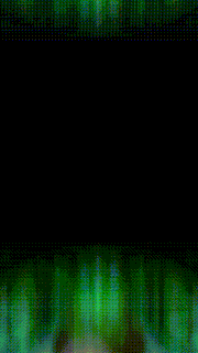 a blurry picture of a person 's face with a green and white background