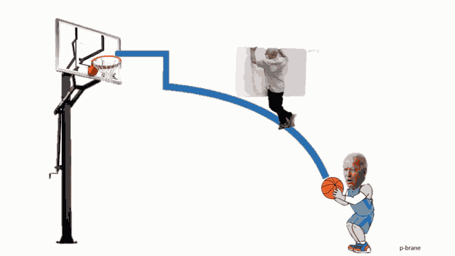 a basketball hoop with the words come on man written above it