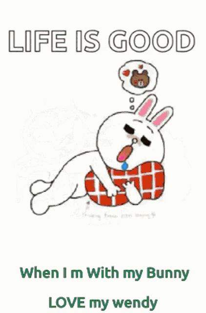a brown bear and a white bunny are sitting at a table eating