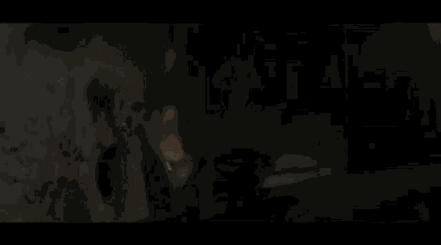a person standing in a dark room with the words " i 've got you all freaked out " on the bottom