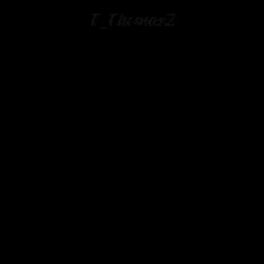 a cartoon drawing of a person with yellow eyes and the letters t and z on the bottom