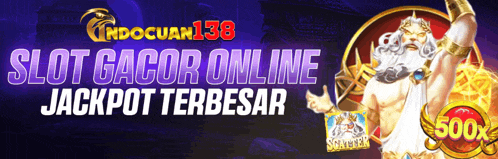 a poster for slot gacor online with a greek god