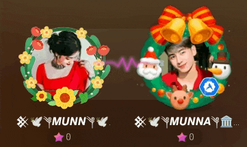 a picture of a woman and a picture of a man with the name munny