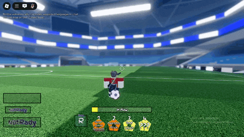 a screenshot of a video game that says ' not ready ' on the bottom right