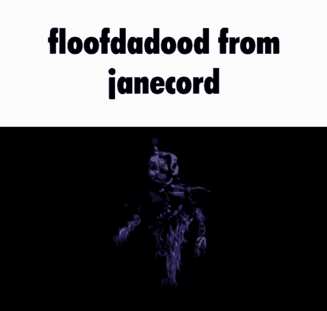 a picture of a clown that says ' flooddadood from janecord ' on the bottom