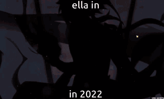 a poster with a silhouette of a person and the words ella in in 2022
