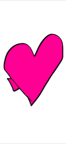 a drawing of two pink hearts with the letters k and n on the bottom