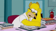 Homer Simpson Stressed GIF - Homer Simpson Stressed Study GIFs
