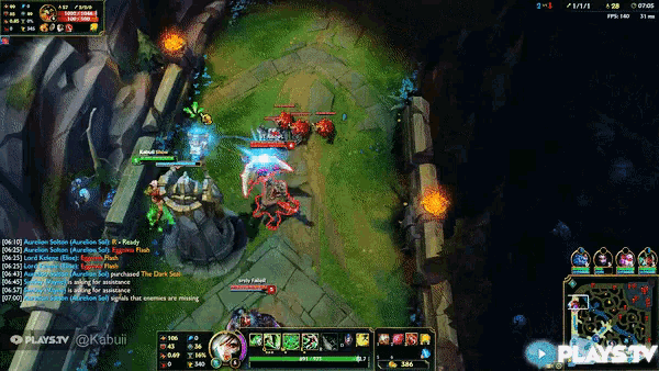 Survives 2 Vs 1 Gank Even Though Ult Fails GIF - Lol Video Game GIFs