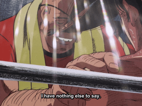 a cartoon of a man with the words i have nothing else to say underneath him