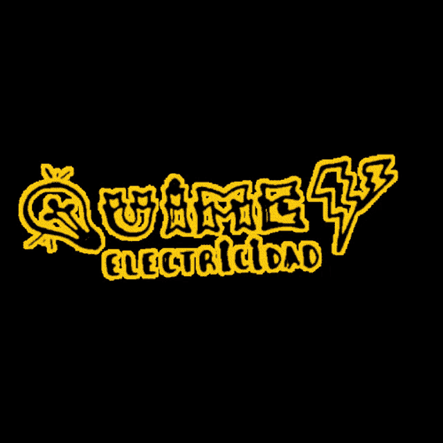 a black background with yellow lettering that says " quime " on it