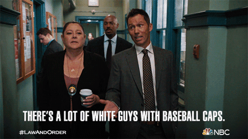 Theres A Lot Of White Guys With Baseball Caps Lieutenant Kate Dixon GIF - Theres A Lot Of White Guys With Baseball Caps Lieutenant Kate Dixon Detective Frank Cosgrove GIFs