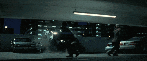 a car is being destroyed by a bullet and smoke is coming out of it