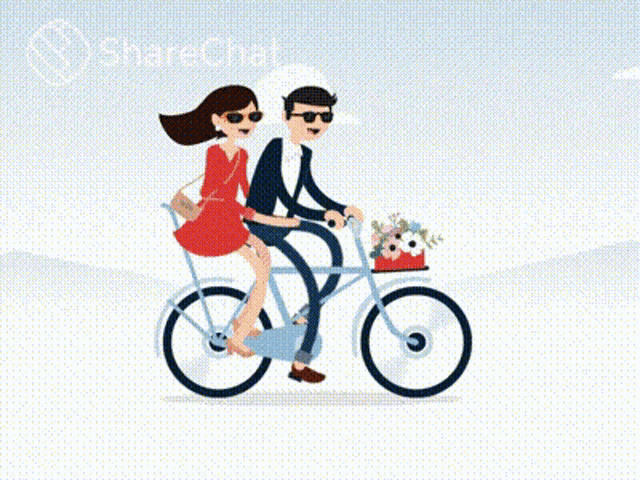 साइकिल जोड़ी GIF - साइकिल जोड़ी प्यार GIFs