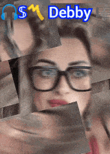 a picture of a woman with glasses and the name debby on the bottom