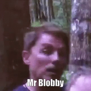 John Barrowman Mr Blobby GIF - John Barrowman Mr Blobby Youre Not Welcome GIFs
