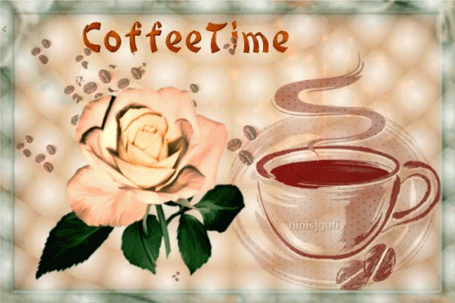 Coffeetime Rose GIF - Coffeetime Coffee Rose GIFs