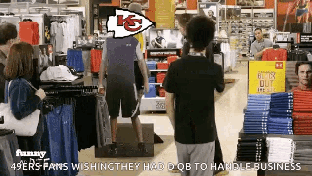 a funny 49ers fans wishing they had dqb to handle business advertisement