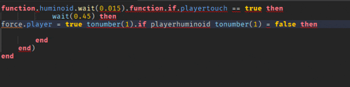 a screen shot of a program that says function huminoid wait