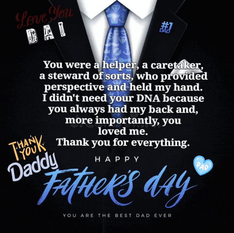 father 's day greeting card with a suit and tie