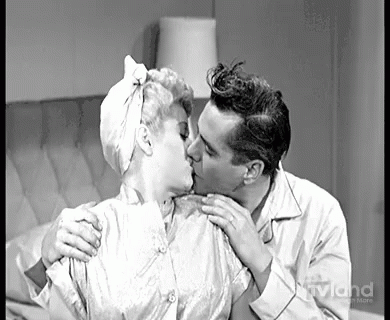 Romantic Kissing GIF - Romance Kissing I Love Lucy GIFs