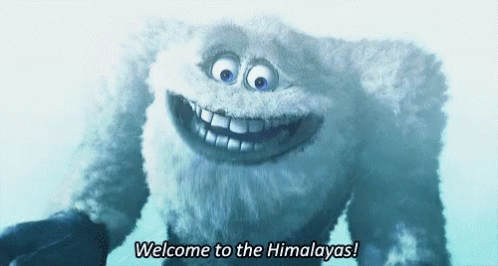 Snowman Welcome To Himalayas GIF