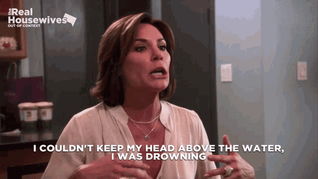 a woman says i could n't keep my head above the water and i was drowning
